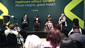“Panel discussion featuring healthcare leaders at World Health Expo Johannesburg