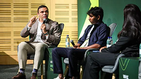 Panel discussion featuring healthcare leaders at World Health Expo Johannesburg